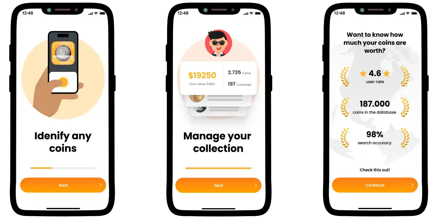 The Coin ID Scanner app promo photo
